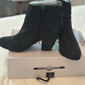 Sparkling Black Ankle Boots from Aldo